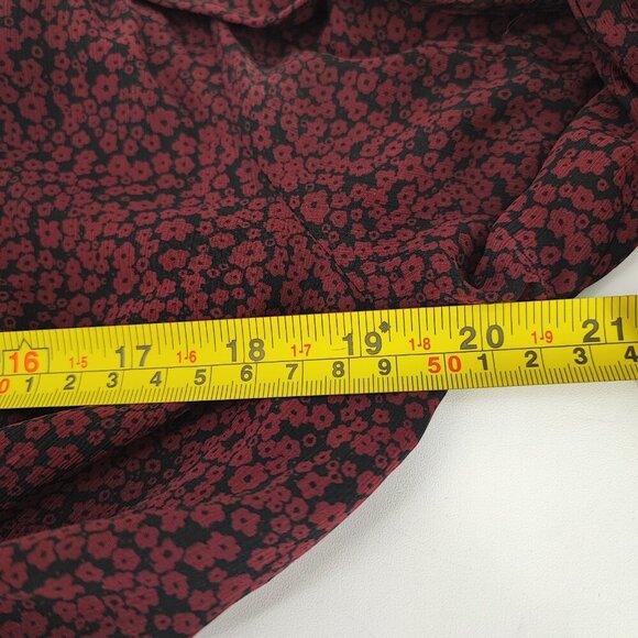 Madewell Women's Carbernet Starr Red Pleated Mini Dress Size M - Picture 5 of 9